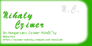 mihaly czimer business card